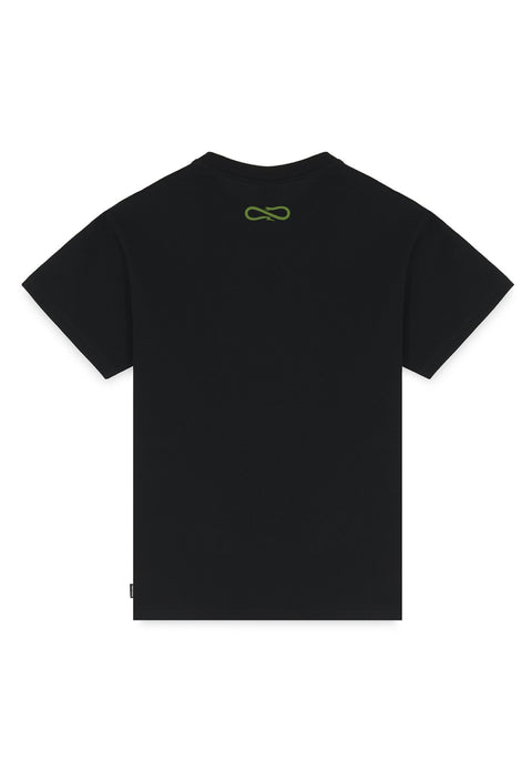 T-shirt PROPAGANDA stampa Reptile nera