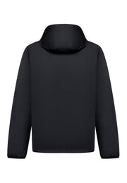 Giubbino reversibile RICHMOND X stampa logo cappuccio nero/crema