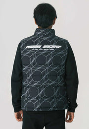 Gilet PHOBIA giubbino smanicato stampa all over nero