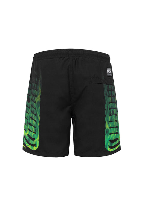 Costume boxer PROPAGANDA swimtrunk flames nero