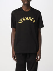 T-shirt VERSACE logo baroque ricamato nera