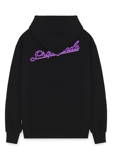 Felpa PROPAGANDA cappuccio logo vice nera