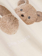 T-shirt PALM ANGELS stampa Bear panna