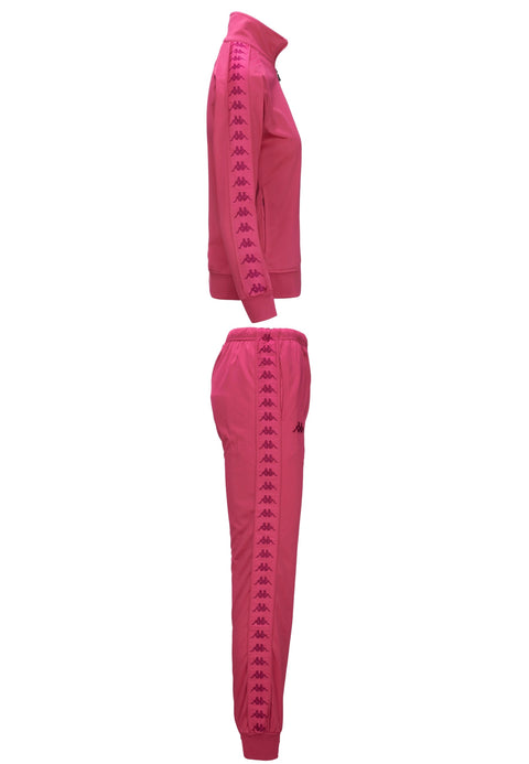 Completo tuta donna KAPPA 222 Banda felpa + pantalone fuchsia bright rose/fuchsia