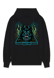 Felpa PROPAGANDA cappuccio triangle wolf nera