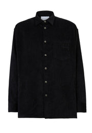 Camicia RICHMOND X  in velluto a coste con taschino nera