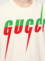 T-shirt GUCCI stampa Blade large fit color milk