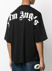 T-shirt PALM ANGELS oversize con logo nera