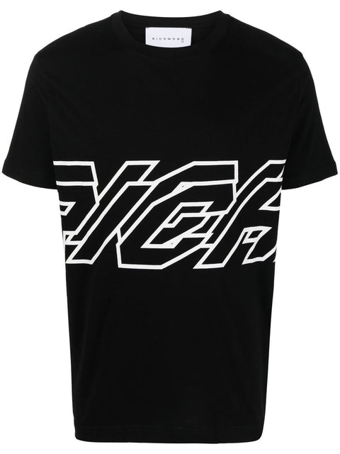 T-shirt JOHN RICHMOND stampa logo nera