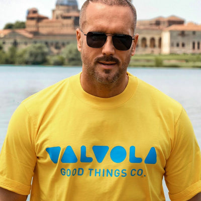 T-Shirt VALVOLA Gialla/Azzurra - MASCARO