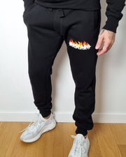 Pantalone MASCARO tuta stampa Flame nero - MASCARO