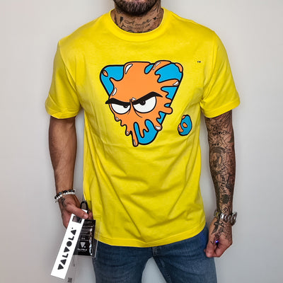 T-Shirt VALVOLA stampa grafica giallo - MASCARO