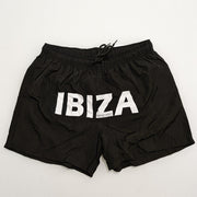 Costume MASCARO Ibiza boxer medio stamp nero | turchese