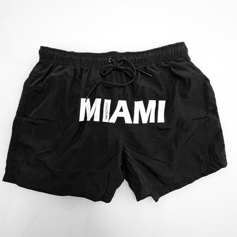 Costume  MASCARO boxer medio Miami nero | rosso