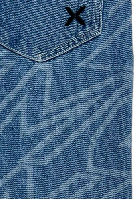 Jeans JOHN RICHMOND slim fit stampa all over RICH denim blue light