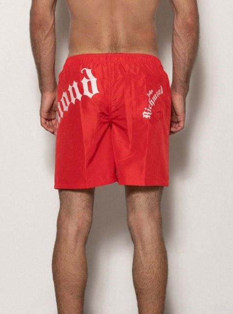 Costume JOHN RICHMOND swimboxer stampa laterale rosso/bianco