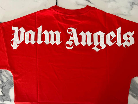 T-shirt PALM ANGELS oversize con logo rossa