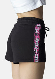 Shorts donna PYREX banda zebrata nero/fucsia