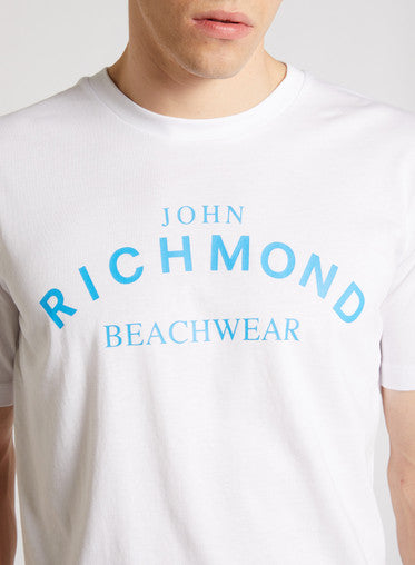 T-shirt JOHN RICHMOND beachwear bianco