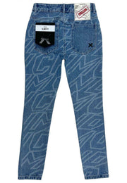 Jeans JOHN RICHMOND slim fit stampa all over RICH denim blue light