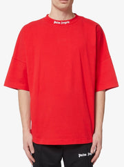 T-shirt PALM ANGELS oversize con logo rossa