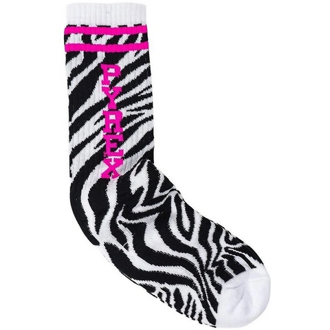 Calze donna PYREX in spugna zebrato/fucsia fluo – MASCARO