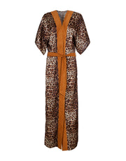 Kimono lungo 4GIVENESS donna Braid Leopard
