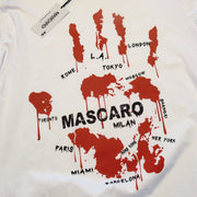 Tshirt MASCARO blood hand bianca - MASCARO