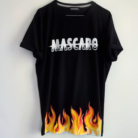 Tshirt MASCARO flame nera - MASCARO