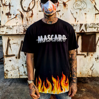 Tshirt MASCARO flame nera - MASCARO