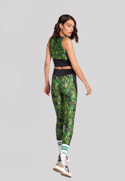 Completo donna 4GIVENESS canotta + leggins in lycra Crocodile