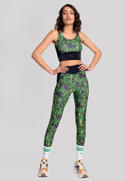 Completo donna 4GIVENESS canotta + leggins in lycra Crocodile