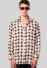 Camicia NJB NEW JOB BRAND a pois rosa/nero