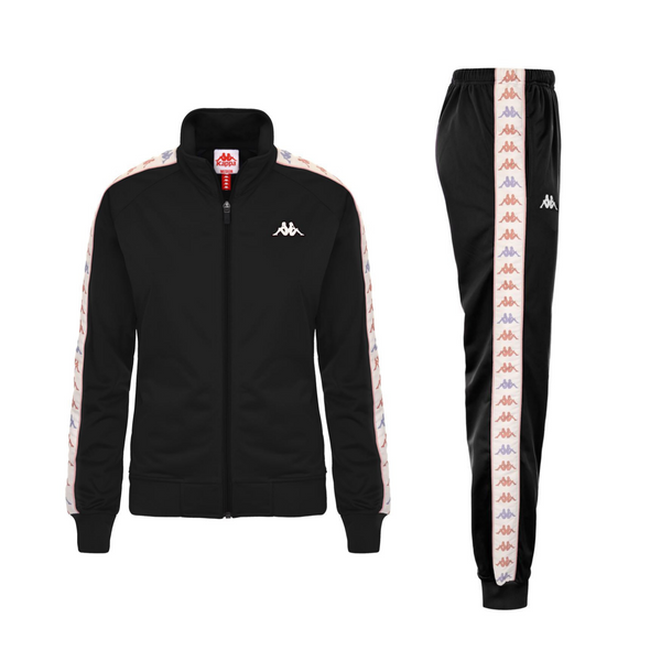 Completo tuta donna KAPPA 222 Banda giacca pantalone slim nero