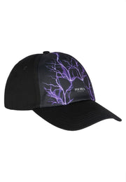 Cappello con visiera PHOBIA con fulmini viola nero