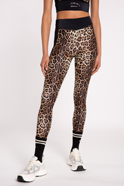 Completo donna 4GIVENESS canotta + leggins in lycra Leopard