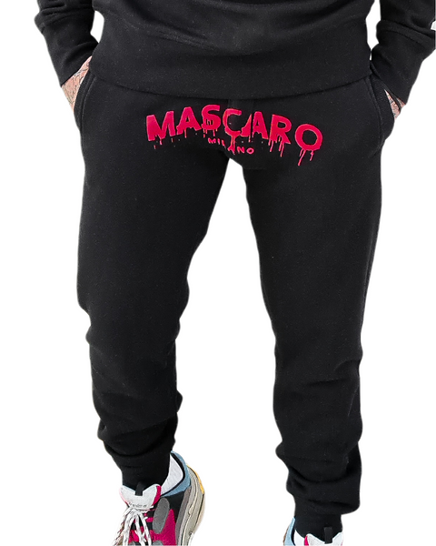 Pantalone MASCARO tuta stampa Blood nero/rosso - MASCARO