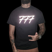 Tony Effe T-shirt TRIPLOSETTE 777 stampa rinfrangente nero