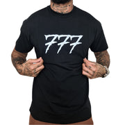 Tony Effe T-shirt TRIPLOSETTE 777 stampa rinfrangente nero