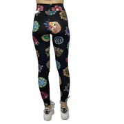 Leggins donna BOY LONDON bielastico stampa all over nero