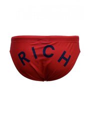 Costume slip JOHN RICHMOND stampa logo sul retro rosso/blue