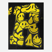 Completino estivo PYREX t-shirt+ bermuda in rete stampa Smile nero/giallo