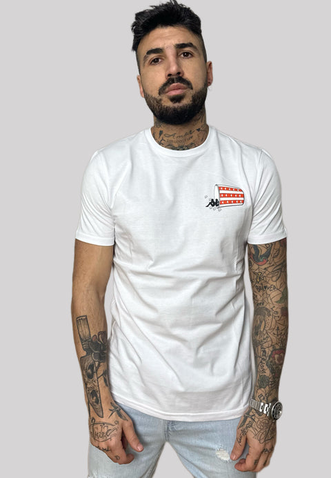 T-shirt KAPPA Authentic stampa pop corn bianca – MASCARO