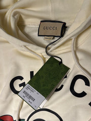 Felpa unisex GUCCI con cappuccio Firenze 1921 bianca