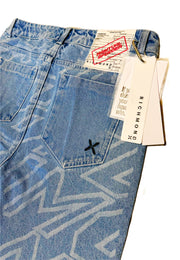 Jeans JOHN RICHMOND slim fit stampa all over RICH denim blue light