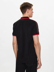 Maglia Polo JOHN RICHMOND banda logata nero/rosso