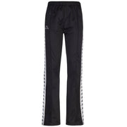 Pantalone donna KAPPA 222 Banda slim bottoni nero/bianco